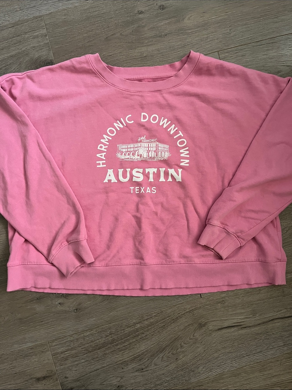 Anthropologie Mauve-Pink Graphic Crewneck Sweatshirt